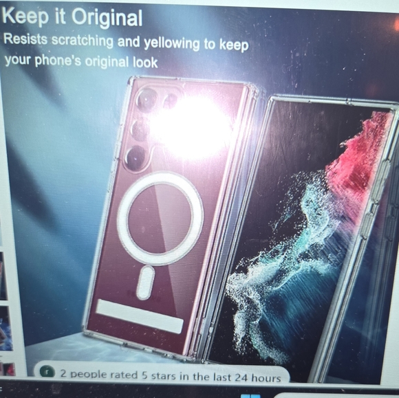 Clear Magnetic Phone CASE with kickstand for Samsung Galaxy S24 PLUS NEW - Picture 2 of 7